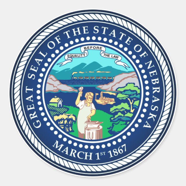 Sello de Estado de Nebraska (Anverso)
