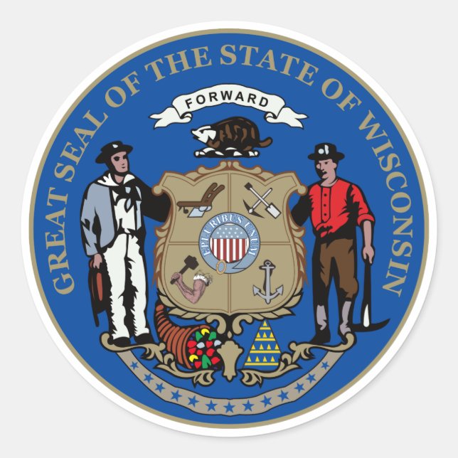 Sello de estado de Wisconsin (Anverso)