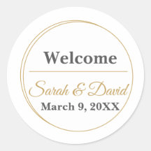 Sello de etiqueta adhesiva de monograma para sobre