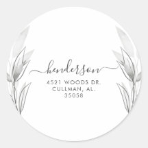 Sello de etiqueta de dirección botánica