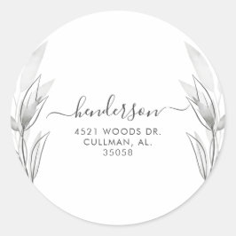 Sello de etiqueta de dirección botánica