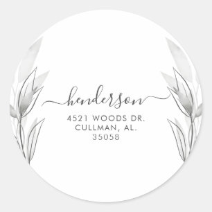 Sello de etiqueta de dirección botánica