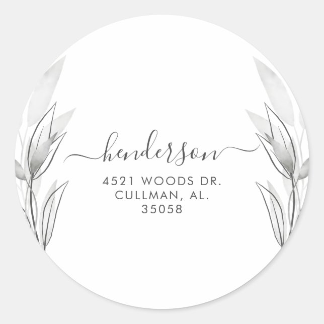 Sello de etiqueta de dirección botánica (Anverso)