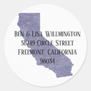 Sello de etiqueta de dirección de retorno de Calif