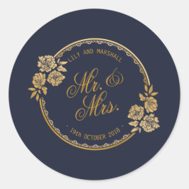 Sello de etiqueta elegante dorado personalizado pa