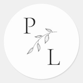 Sello de etiquetas de Pegatina pequeño en monogram