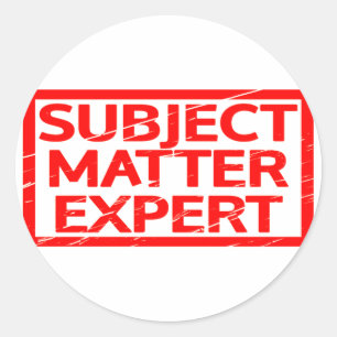 Sello de experto en materia de asunto