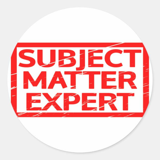 Sello de experto en materia de asunto (Anverso)