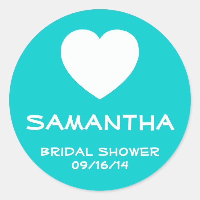 Sello de Favor de Corazón Azul y Blanco del Caribe (Anverso)