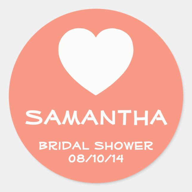 Sello de Favor de Corazón de Jengibre y Blanco (Anverso)