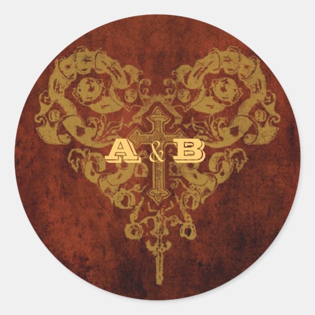 Sello de Favor del Steampunk (Corazón y Cruz) Vict (Anverso)