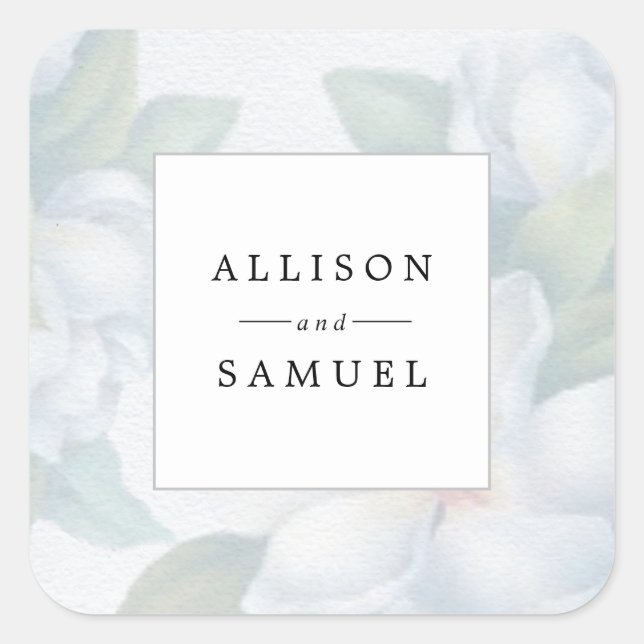 Sello de Favor Personal Silver White Dogwood Bloss (Anverso)