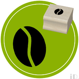 sello de fidelidad a grano de café