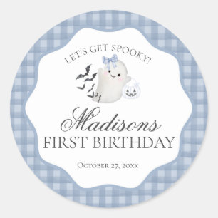 Sello de fiesta de cumpleaños del pequeño fantasma