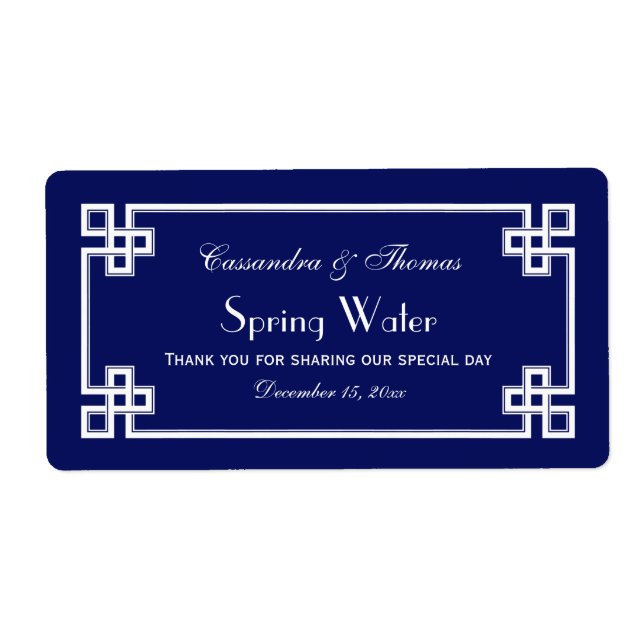 Sello de frasco de agua del marco de la llave grie (Frente)