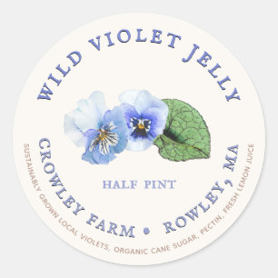 Sello de gelatina violeta silvestre de crecimiento
