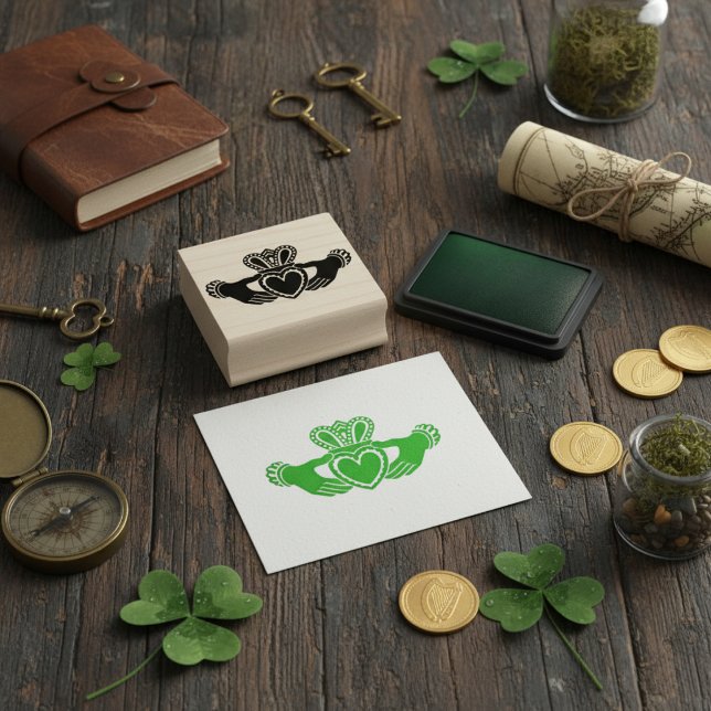 Sello de goma Claddagh (Claddagh Rubber Stamp)