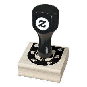 Sello de goma de 2" x 2" Escudo portugués