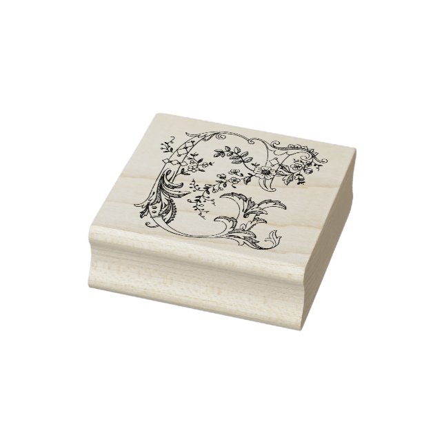 Sello de goma de 3 tamaños Monograma Letra inicial (Sello)