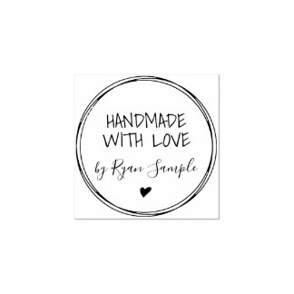 Sello de goma de amor hecho a mano