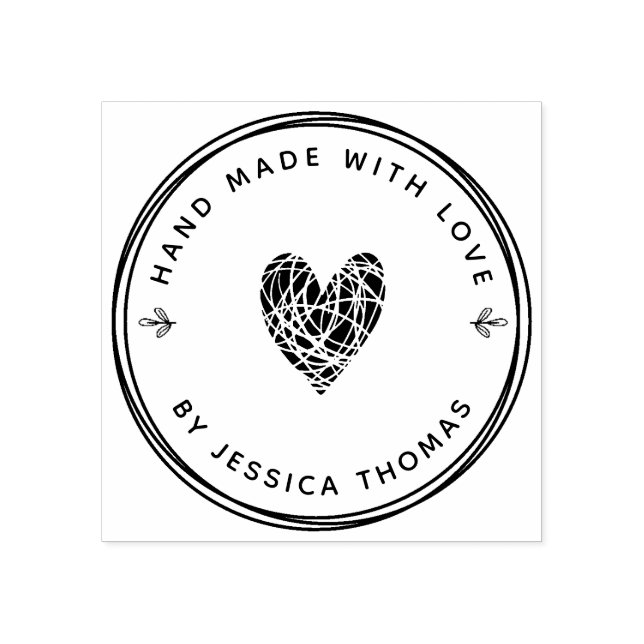 Sello de goma de amor hecho a mano (Impresión)
