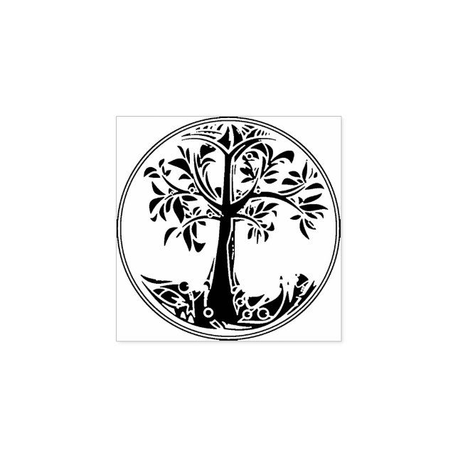 Sello de goma de árbol de la vida (Impresión)