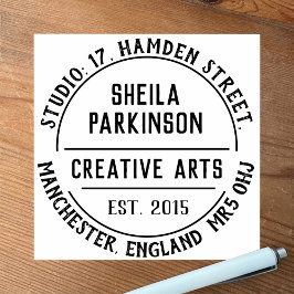 Sello de goma de artista creativo