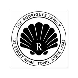 Sello de goma de autotinta de dirección de redonde