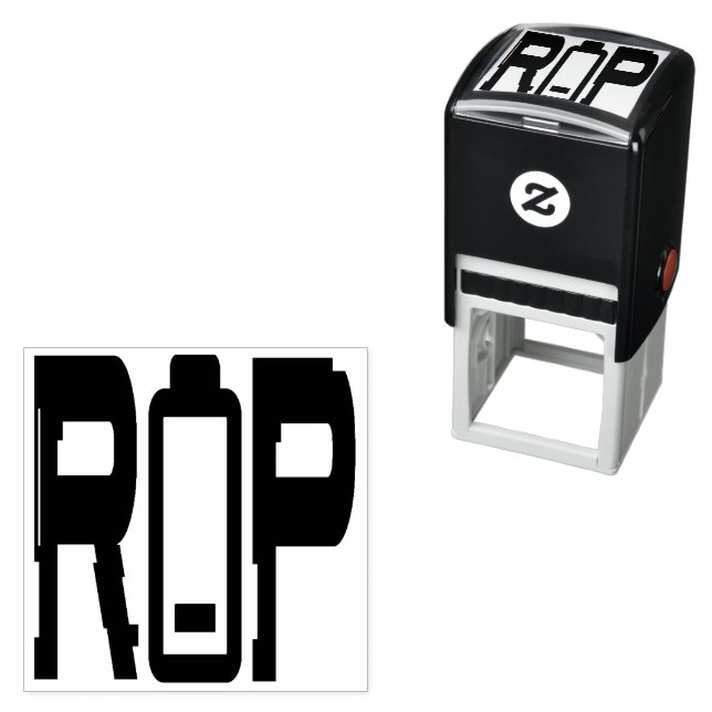 Sello de goma de autotinta de la batería RIP (In Situ)