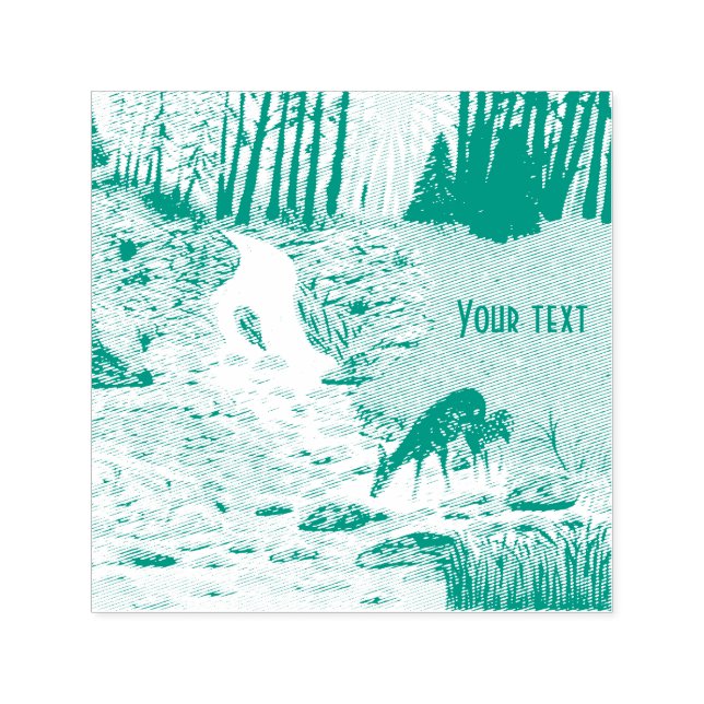 Sello de goma de autotinta Doe and Fawn (Diseño)