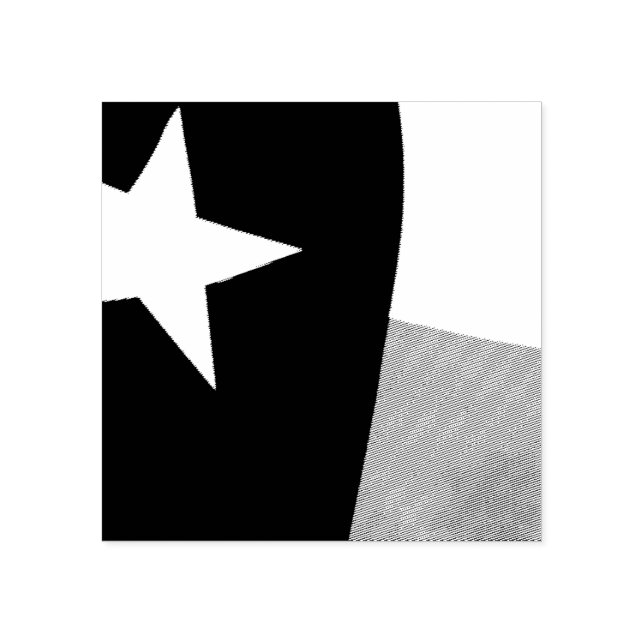 Sello de goma de bandera de Texas (Impresión)