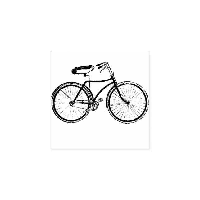 Sello de goma de bicicleta de época (Impresión)