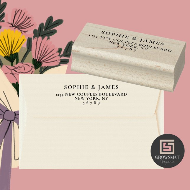 Sello de goma de dirección de devolución de Boda m (Subido por el creador)