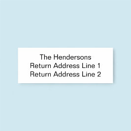 Sello de goma de dirección de devolución de nombre