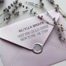 Sello de goma de dirección de devolución personali