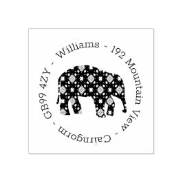 Sello de goma de dirección de Elefante de Flor