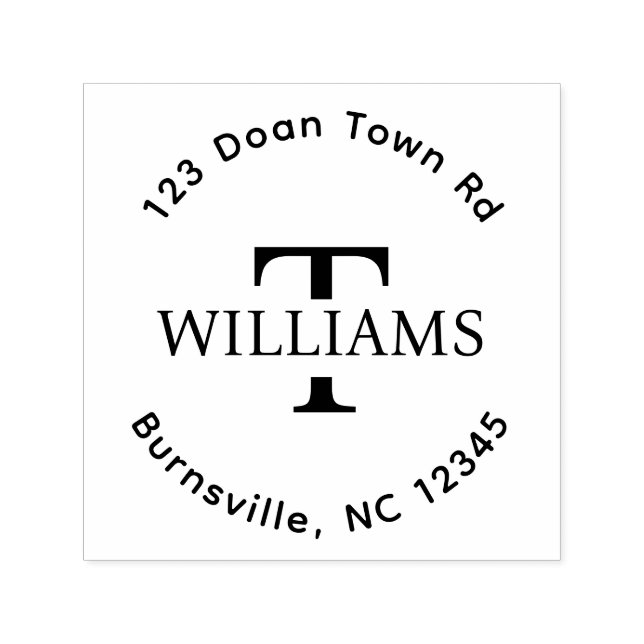 Sello de goma de dirección de retorno de autograba (Diseño)