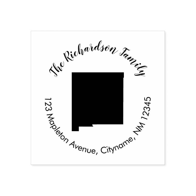 Sello de goma de dirección de retorno del estado d (Impresión)