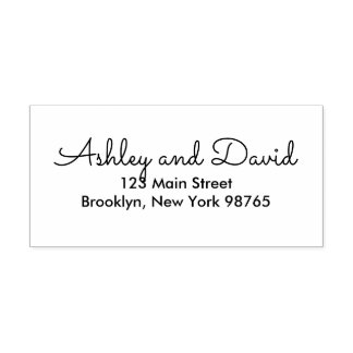 Sello de goma de dirección de retorno elegante y r