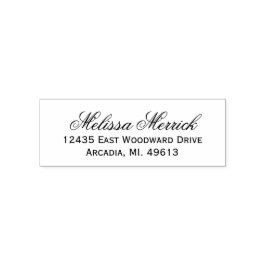 Sello de goma de dirección de retorno moderno simp