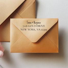 Sello de goma de dirección personalizado con tinta