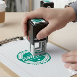 Sello de goma de entintado automático aprobado