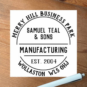 Sello de goma de fabricación