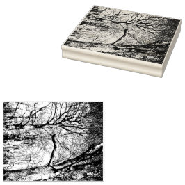 Sello de goma de fotos de árboles