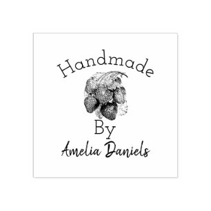 Sello de goma de fresa de verano lúgubre