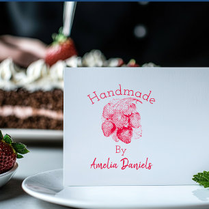 Sello de goma de fresa de verano lúgubre