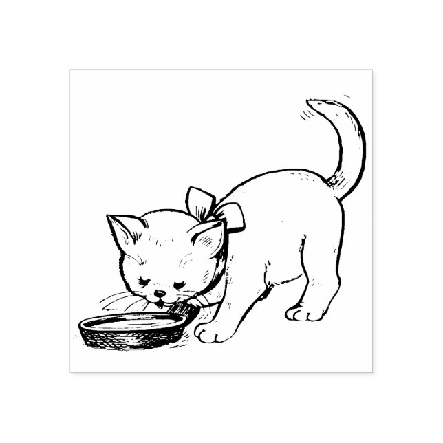 Sello de goma de gatitos (Impresión)