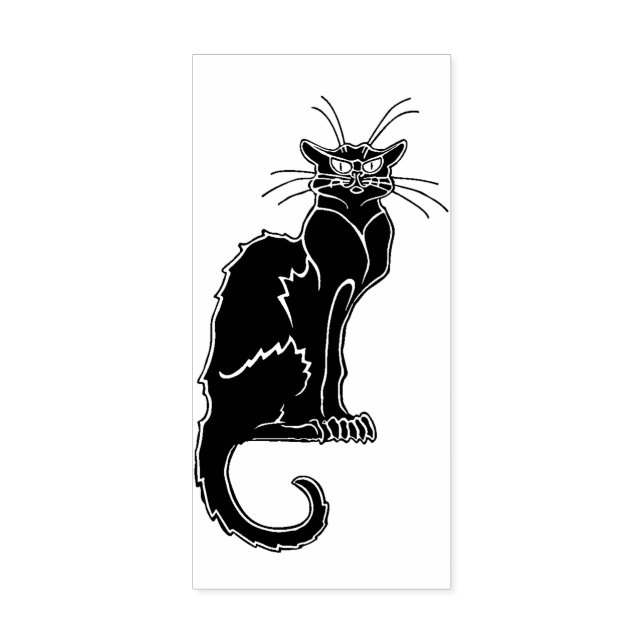 Sello de goma de gato negro (Impresión)