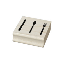 Sello de goma de horquilla, cuchara y cuchara