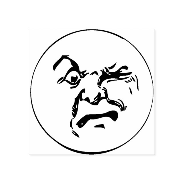 Sello de goma de la cara de la luna (Impresión)